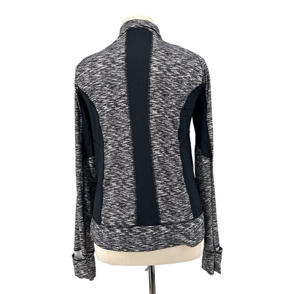 Reva Womens Athletic Zip-Up Jacket Size XL Polyester & Spandex Blend Black & Whi - Picture 5 of 6